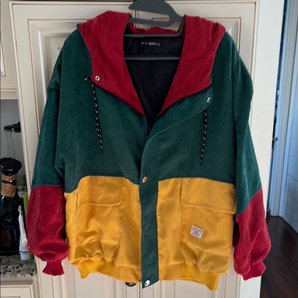 Colorblock Hooded Jacket Zaful size extra large